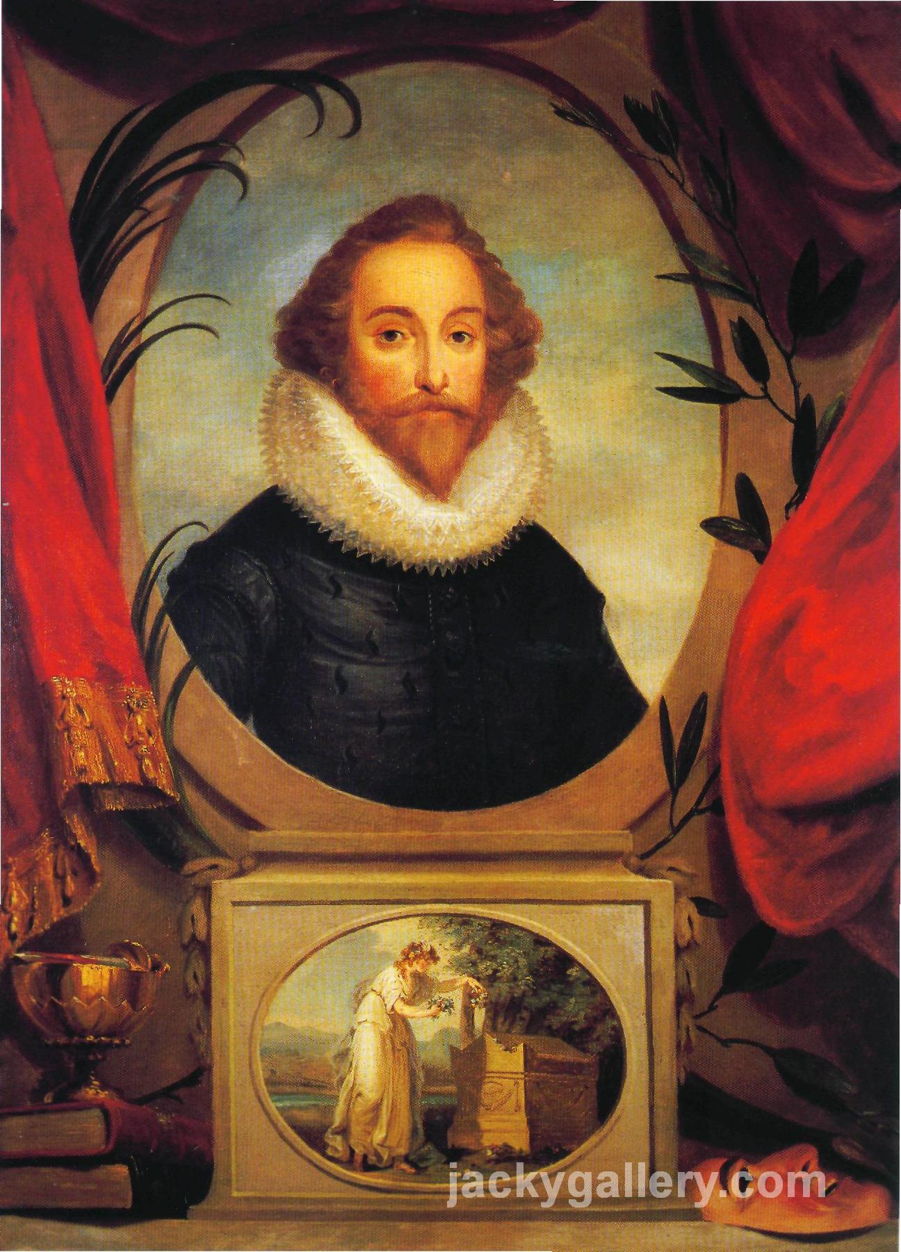 Ideal portrait of Shakespeare, Angelica Kauffman painting - Click Image to Close